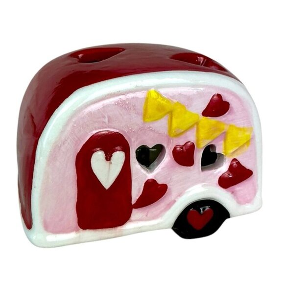 Camper Ceramic Heart Themed LED Light Up Collectible - Picture 2 of 16